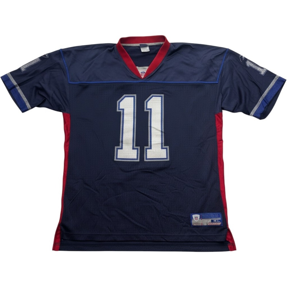 Reebok NFL New England Patriots Drew Bledsoe 11 Jersey Blue XL C202